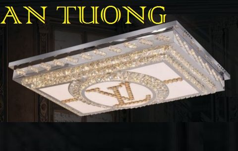  đèn mâm ốp trần pha lê led trang trí  kích thước lớn dài 1100mm x rộng 800mm - 03 