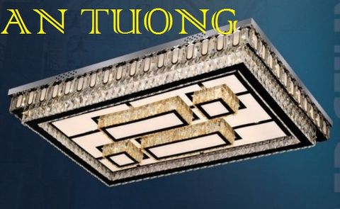  đèn mâm ốp trần pha lê led trang trí  kích thước lớn dài 1200mm x rộng 800mm - 01 