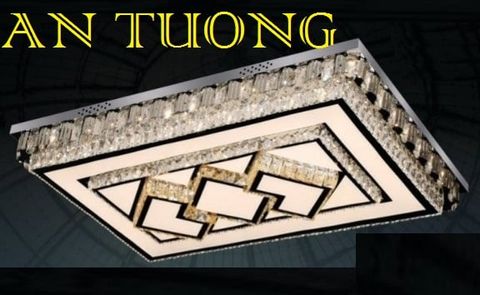  đèn mâm ốp trần pha lê led trang trí  kích thước lớn dài 1200mm x rộng 800mm - 02 