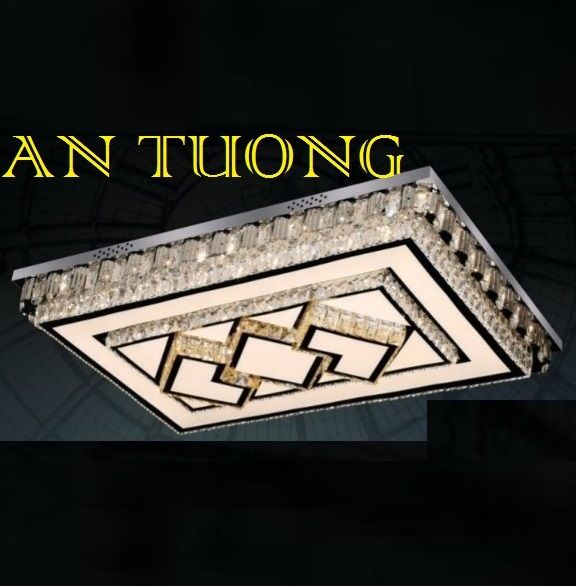 đèn mâm ốp trần pha lê led trang trí  kích thước lớn dài 1200mm x rộng 800mm - 02