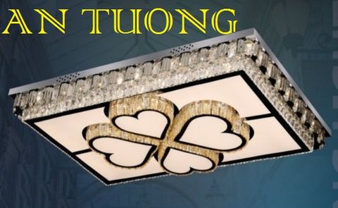  đèn mâm ốp trần pha lê led trang trí  kích thước lớn dài 1200mm x rộng 800mm - 04 