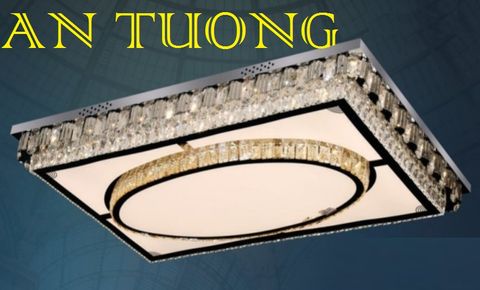  đèn mâm ốp trần pha lê led trang trí  kích thước lớn dài 1200mm x rộng 800mm - 05 