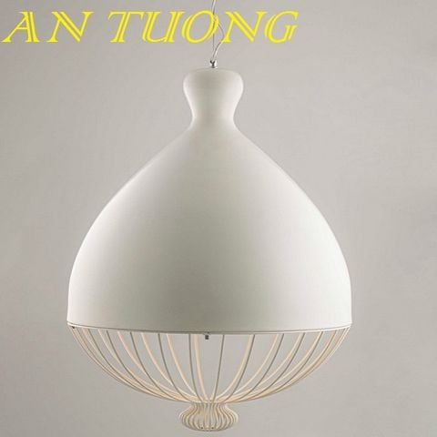  đèn thả trang trí màu trắng, trang trí nhà hàng quán ăn, khách sạn kích thước lớn đường kính d600mm 