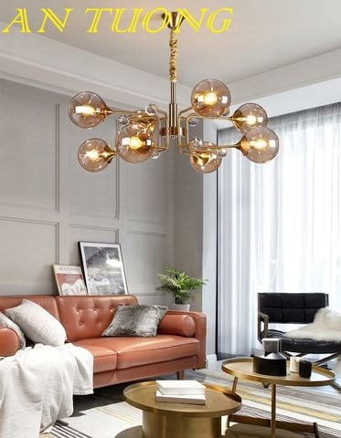  đèn chùm trang trí phòng khách đẹp, hiện đại - đèn chùm trang trí căn hộ chung cư 002 