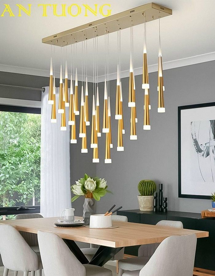 đèn chùm trang trí phòng khách đẹp, hiện đại - đèn chùm trang trí căn hộ chung cư 049