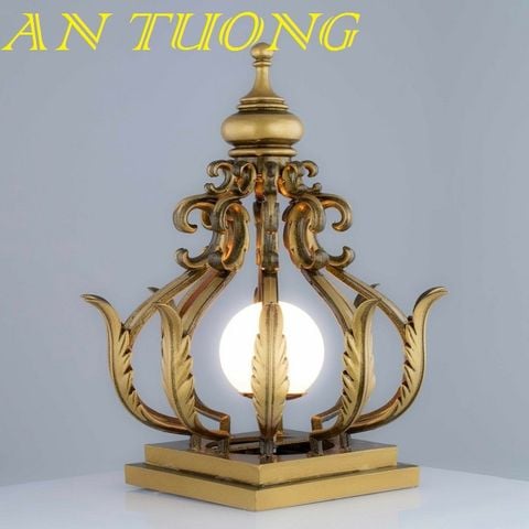  đèn trụ cổng nhôm đúc trang trí trụ cổng, trụ tường rào nhà phố, biệt thự tân cổ điển 03 600x600mm 