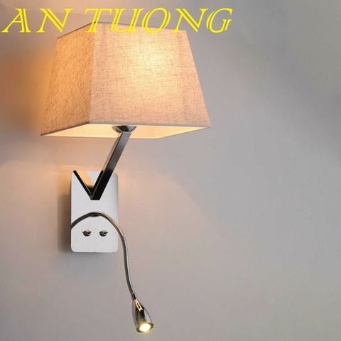  đèn ngủ treo tường trang trí phòng ngủ LED kết hợp đèn rọi đọc sách ánh sáng vàng 01 