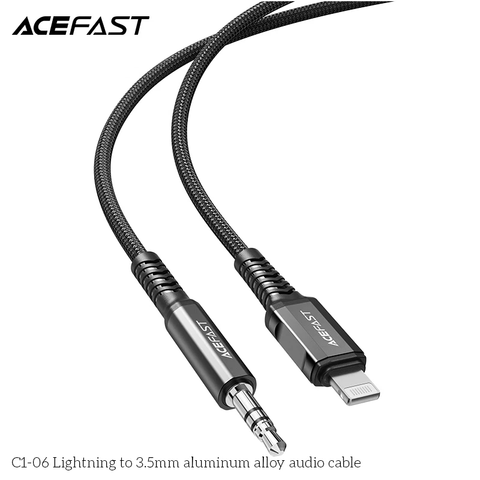  Dây Cáp chuyển âm thanh ACEFAST Lightning to 3.5mm MFI (1.2m) - C1-06 