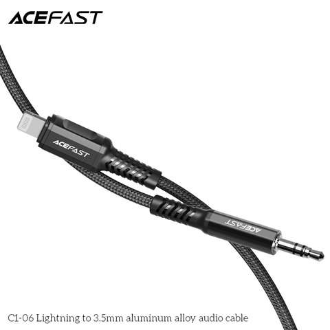  Dây Cáp chuyển âm thanh ACEFAST Lightning to 3.5mm MFI (1.2m) - C1-06 