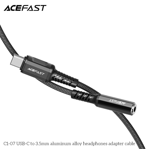  Dây Cáp chuyển âm thanh ACEFAST USB-C to 3.5mm (0.18m) - C1-07 