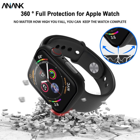  Miếng dán cường lực kèm khung ốp ANANK cho Apple watch 41/45mm 