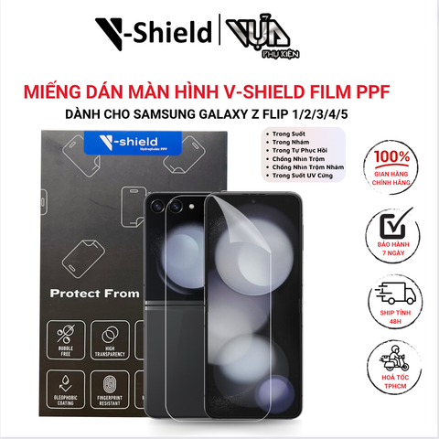  Miếng dán màn hình V-Shield Film PPF cao cấp cho Samsung Galaxy ZFlip 1/2/3/4/5 
