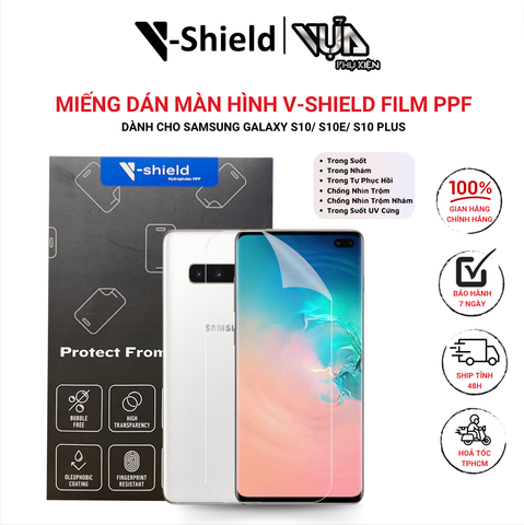  Miếng dán màn hình V-Shield Film PPF cao cấp cho Samsung Galaxy S10/ S10E/ S10 Plus 