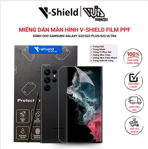  Miếng dán màn hình V-Shield Film PPF cao cấp cho Samsung Galaxy S22/S22 Plus/S22 Ultra 