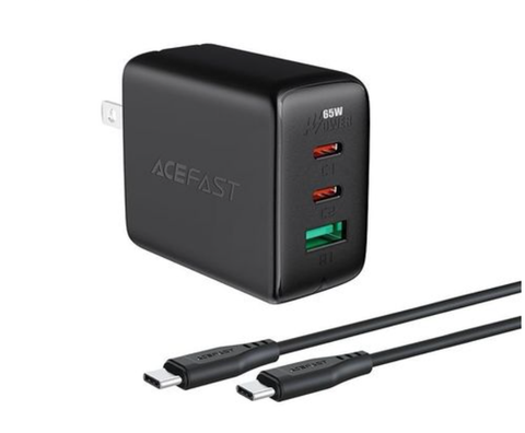 Củ Sạc Nhanh ACEFAST PD3.0 65W 3 cổng USB-C+USB-C+USB-A (US) - A15