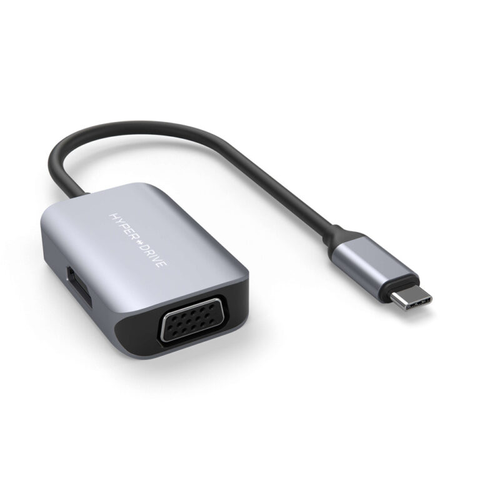  Cổng chuyển HyperDrive 2-in-1 HDMI/VGA 4K60Hz USB-C HUB – HD-C2HV-GR 