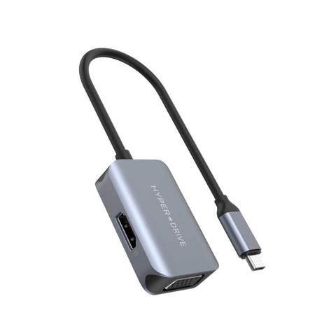  Cổng chuyển HyperDrive 2-in-1 HDMI/VGA 4K60Hz USB-C HUB – HD-C2HV-GR 