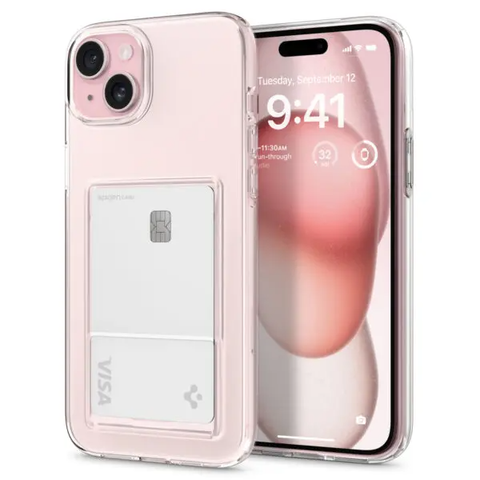 Ốp lưng Spigen Crystal Slot iPhone 15 Pro max/ 15 thường Ốp dẻo