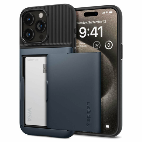 Ốp lưng Spigen Slim Armor CS iPhone 15 Pro/ 15 Pro Max Đựng Thẻ