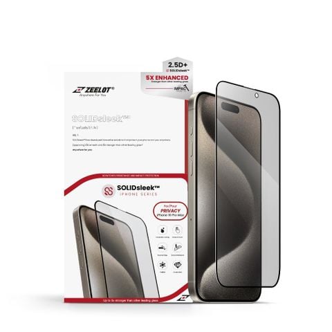 Kính cường lực Zeelot Chống Nhìn Trộm 2.5D dành cho iPhone 16 Series