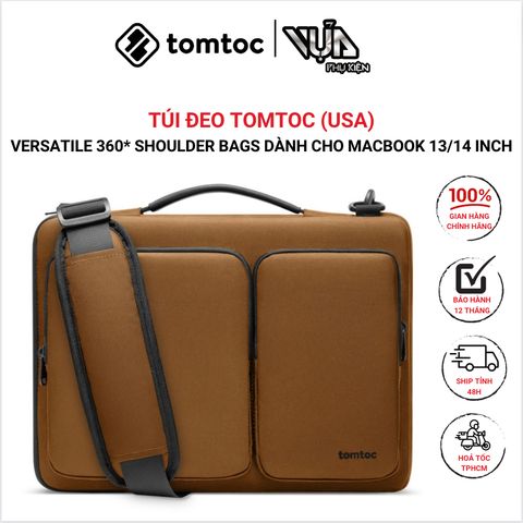  TÚI ĐEO TOMTOC (USA) VERSATILE 360* SHOULDER BAGS Dành Cho MACBOOK 13″14″, ULTRABOOK 13 