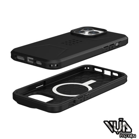  ỐP LƯNG UAG CIVILIAN W SẠC TỪ TÍNH BÁM DÍNH CHO IPHONE 15/ 15 PLUS/ 15 PRO/ 15 PRO MAX 