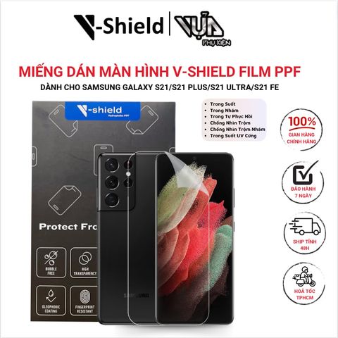  Miếng Dán Full Mặt Lưng V-Shield Film Ppf Cao Cấp Cho Samsung Galaxy S21/S21 Plus/S21 Ultra/S21 Fe 