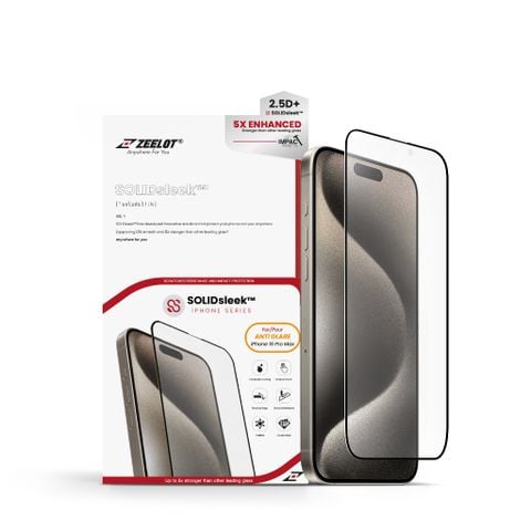 Kính cường lực Zeelot Chống Bám Vân Tay 2.5D dành cho iPhone 16 Series