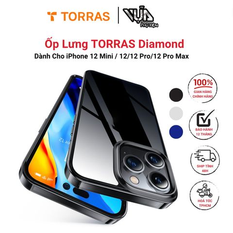  Ốp lưng TORRAS Diamond cho iPhone 12 Mini/ 12/12 Pro/ 12 Pro Max bảo vệ chống trầy xước, chống sốc 