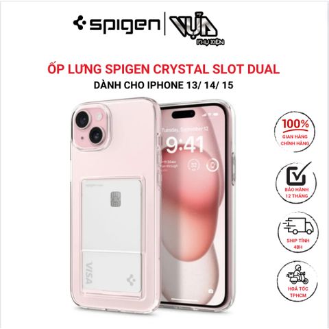  ỐP LƯNG IPHONE 13/ 14 SPIGEN CRYSTAL SLOT DUAL 