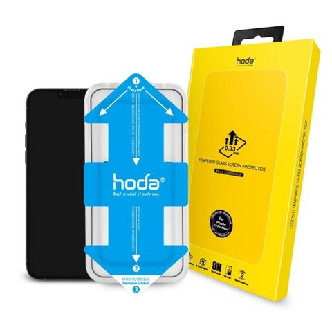 Kính Cường Lực HODA trong suốt có viền đen cho iPhone 13 Series