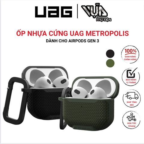  Ốp Nhựa Cứng Cho AIRPODS GEN 3 UAG METROPOLIS chống sốc và chống rơi rớt 