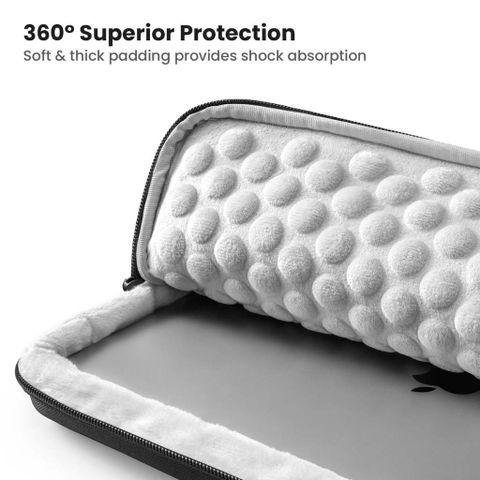  TÚI CHỐNG SỐC TOMTOC (USA) 360* PROTECTIVE KÈM TÚI PHỤ KIỆN Dành CHO MACBOOK PRO 13/14 Inch 