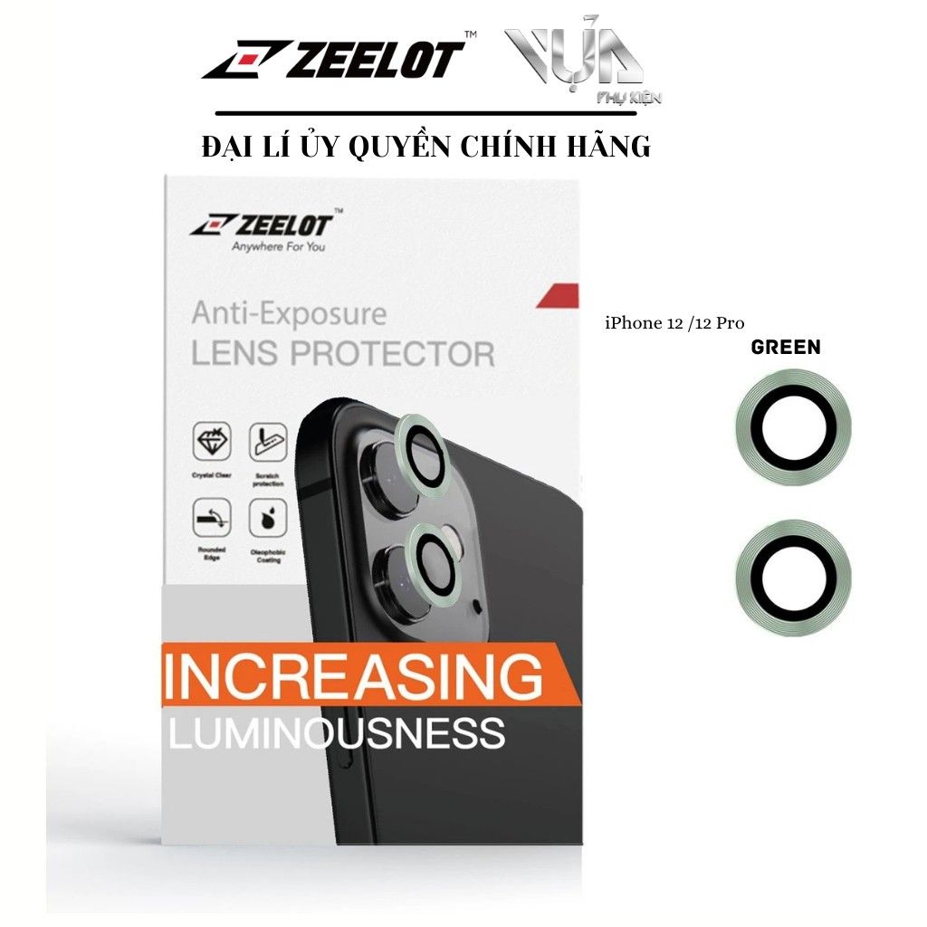  Miếng Dán bảo vệ camera ZEELOT cho iPhone 12 6.1 inch/ 12 mini (2 lens) 