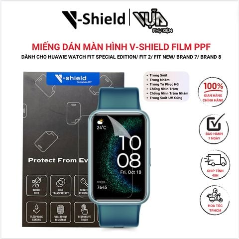 Miếng dán màn hình V-SHIELD Film PPF cho HUAWIE WATCH FIT Special edition/ fit 2/ fit new/ brand 7/ brand 8