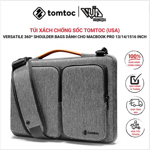  TÚI ĐEO TOMTOC (USA) VERSATILE 360* SHOULDER BAGS Dành Cho MACBOOK PRO 13/14/15/16 Inch 