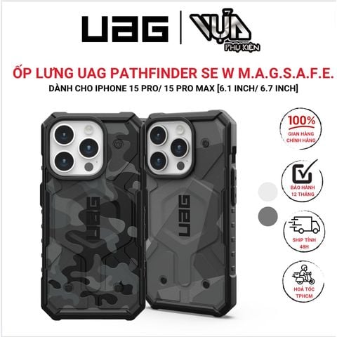  ỐP LƯNG UAG PATHFINDER SE W SẠC TỪ TÍNH CHO IPHONE 15 PRO/ 15 PRO MAX 