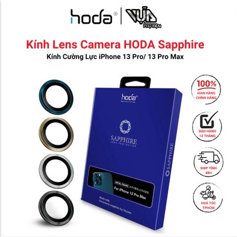  Miếng dán bảo vệ Lens camera HODA Sapphire cho iPhone 13 Pro và 13 Pro Max Chống bám bụi hống phản chiếu 