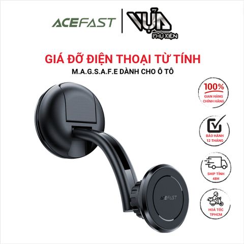  Giá đỡ điện thoại từ tính trên xe hơi ACEFAST - D7 Đế giữ ổn định, có thể xoay ngang hoặc dọc 