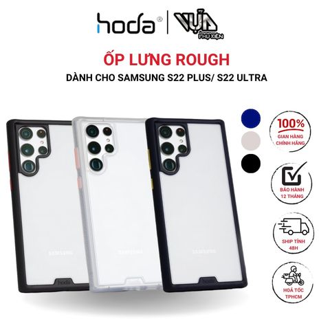  Ốp Lưng ROUGH HODA Dành Cho Samsung Galaxy S22 Plus/ S22 Ultra Ốp chống sốc, viền màu, mặt lưng nhám 