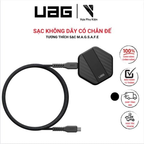  Sạc Không Dây UAG Có Chân Đế Tương Thích Sạc M.A.G.S.A.F.E có thể sạc thiết bị của mình một cách thuận tiệ 