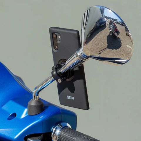  SP ConnectTM Mirror Mount hoặc Mirror Mount Pro trên gương hoặc trên thanh ngang của xe tay ga của bạn. 