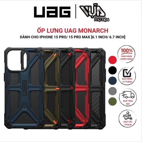  ỐP LƯNG UAG MONARCH CHO IPHONE 15 PRO/ 15 PRO MAX 