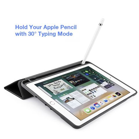  ỐP BAO DA TOMTOC (USA) SMART COVER SLIM WITH PEN HOLDER Dành Cho IPAD 9.7/10.5 Inch 