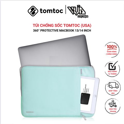  TÚI CHỐNG SỐC TOMTOC (USA) 360° PROTECTIVE Dành Cho MACBOOK 14 Inch, AIR/PRO RETINA 13 Inch 