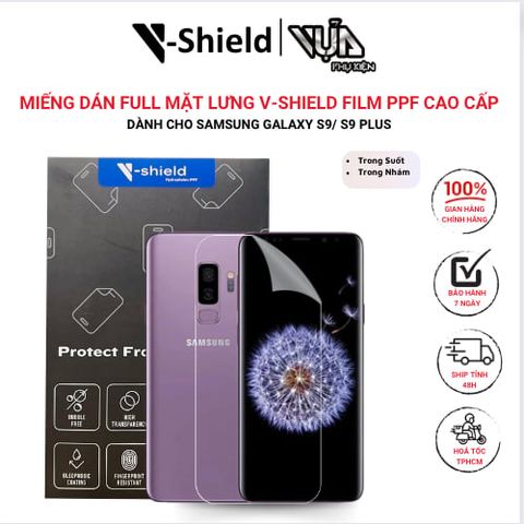  Miếng Dán Mặt Lưng V-Shield Film Ppf Cao Cấp Cho Samsung Galaxy S9/ S9 Plus 