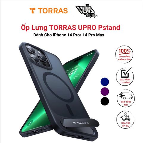  Ốp lưng TORRAS UPRO Pstand cho iPhone 14 Pro/ 14 Pro Max bảo vệ chống trầy xước, chống sốc 