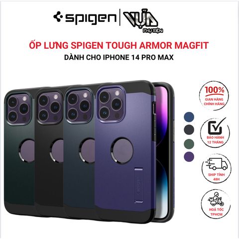  ỐP LƯNG SPIGEN DÀNH CHO IPHONE 14 PRO MAX TOUGH ARMOR MAGFIT (M.A.G.S.A.F.E) 