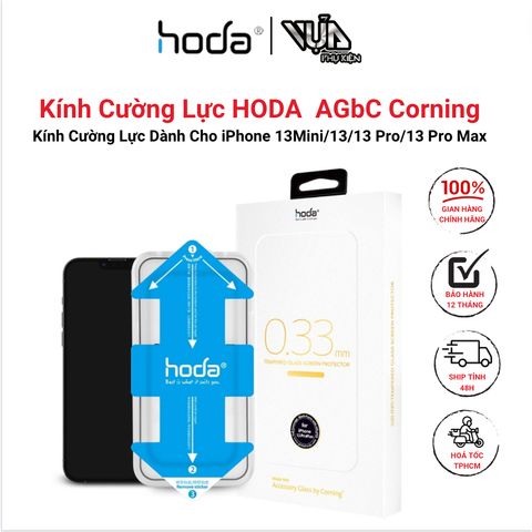  Miếng dán cường lực HODA chống trầy AGbC by Corning cho iPhone 13/13 Mini/ 13 Pro/ 13 Pro Max 