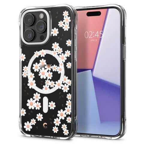  ỐP LƯNG IPHONE DÀNH CHO 15 PRO MAX SPIGEN CECILE DAISY MAG WHITE 